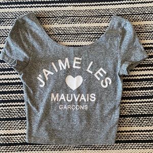 Heather gray crop top